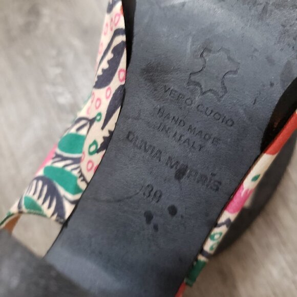 Celia Birtweel for Olivia Morris Floral Slingback Pumps Sz 39 - Picture 8 of 10